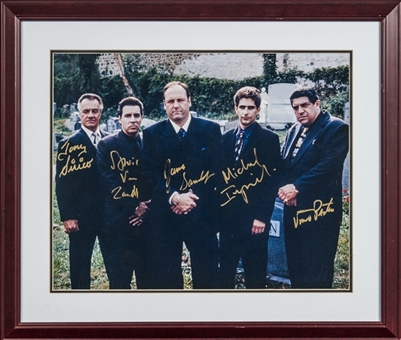 The Sopranos Signed By 5 and Framed 16x20 Cast Photo (JSA LOA)